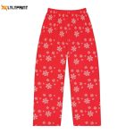 Stay Cozy this Christmas with Women s Red Snowy Winter Pajama Bottoms