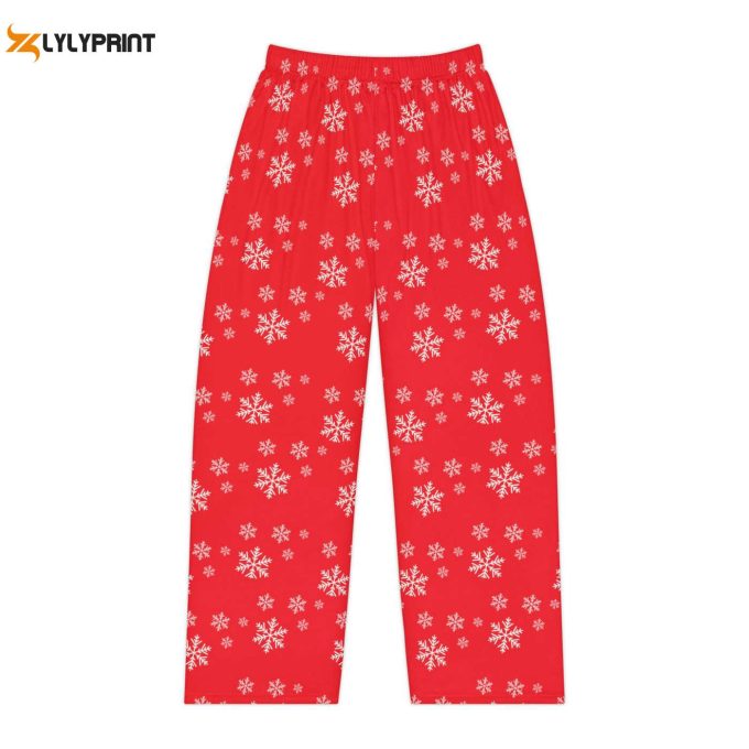 Stay Cozy This Christmas With Women S Red Snowy Winter Pajama Bottoms