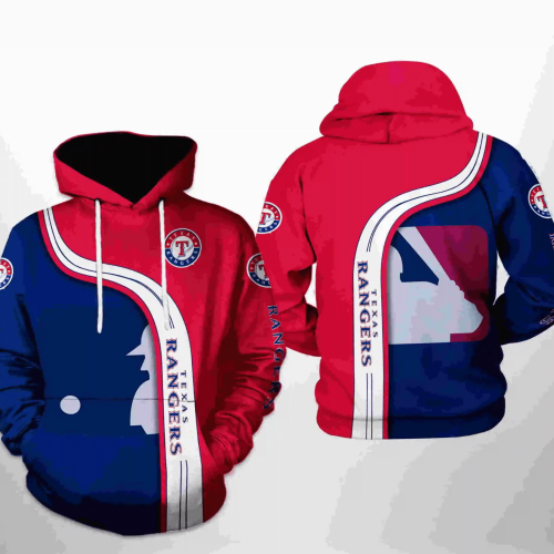 Texas Rangers MLB 3D Zipper Hoodie – Engaging Hooded AOP Shirt