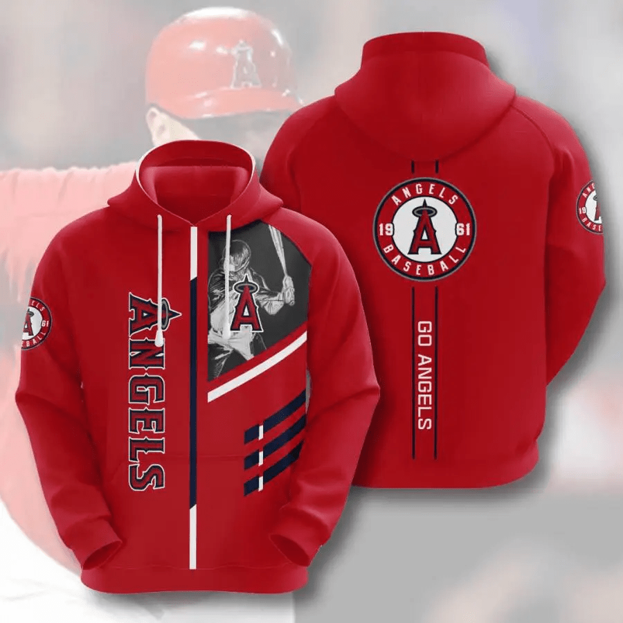 MLB Los Angeles Angels Hoodie: 3D AOP Shirt for Sports Baseball in USA MLB Los Angeles Angels Hoodie: 3D AOP Shirt for Sports Baseball in USA