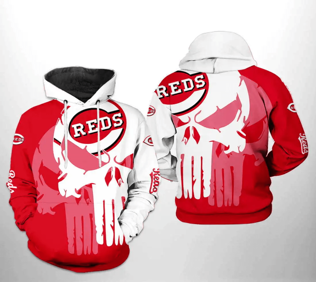 Cincinnati Reds 3D Skull Hoodie: Stylish MLB AOP Shirt for True Fans! Cincinnati Reds 3D Skull Hoodie: Stylish MLB AOP Shirt for True Fans!