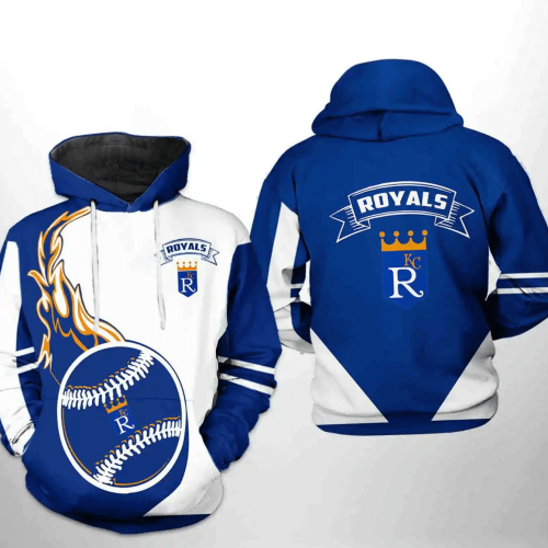 Stay Stylish & Show Support with Kansas City Royals MLB 3D Zipper Hoodie – A Must-Have for Fans!