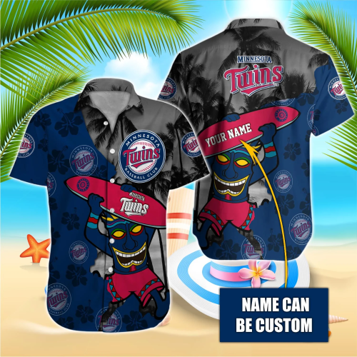 Custom Minnesota Twins MLB-Hawaiian Shirt Gift: Men & Women T-38175