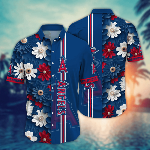 Los Angeles Angels Hawaiian Shirt - MLB Flower Gift for Men & Women