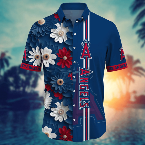 Los Angeles Angels Hawaiian Shirt – MLB Flower Gift for Men & Women
