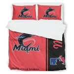 Transform Your Bedroom with Miami Marlins MLB Baseball Bedding Sets – Duvet Cover & Quilt