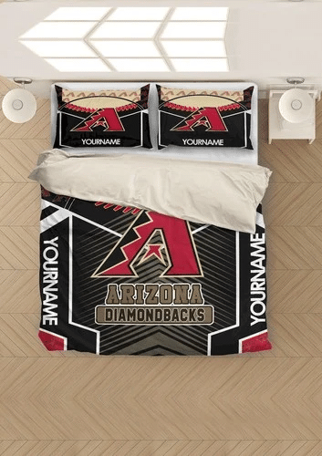 Arizona Diamondbacks MLB Baseball Bedding Set: Duvet Cover Quilt for Bedroom