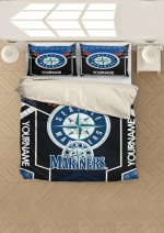 Seattle Mariners MLB Baseball Bedding Sets – Cozy Duvet Cover for Bedroom Quilt