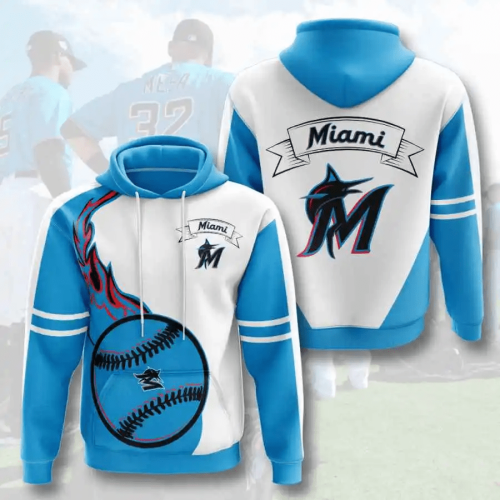 Stylish Miami Marlins MLB All Over Print Hoodie 3D Shirt – Perfect for Sports Fans!