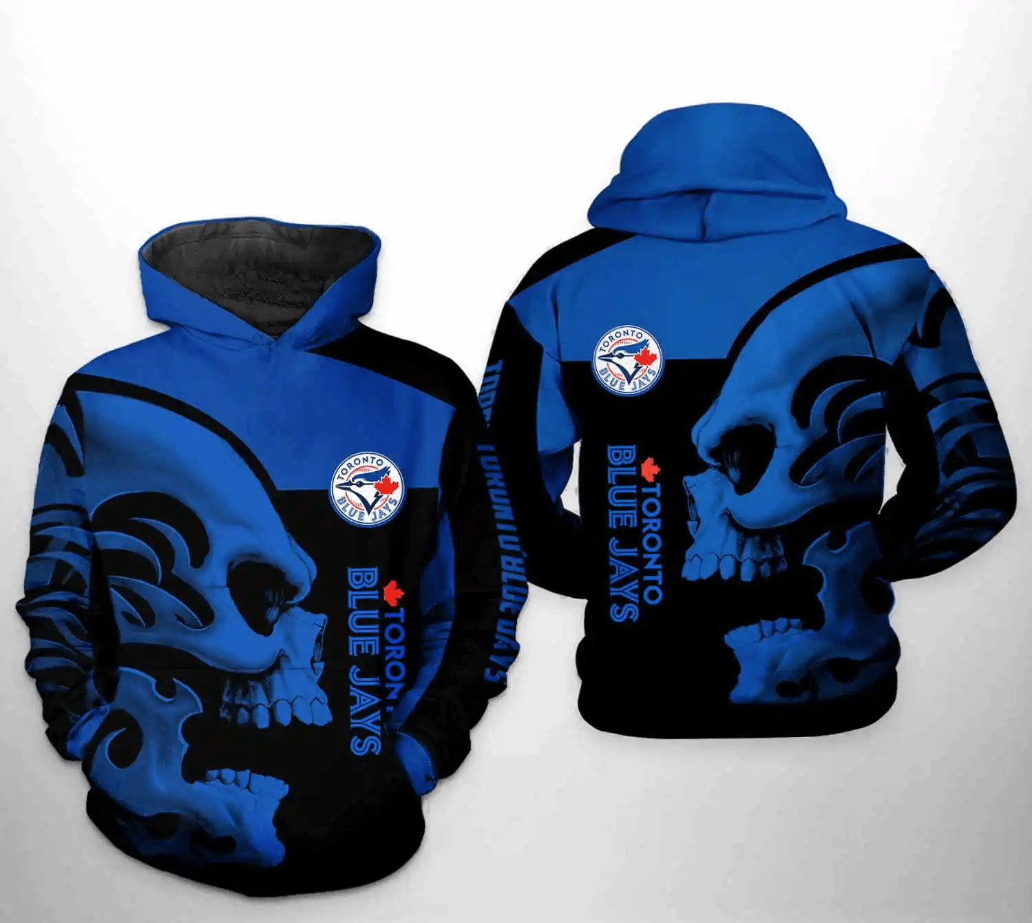 Get Game-Ready with the Toronto Blue Jays 3D Skull Hoodie – Limited Edition MLB AOP Zipper Shirt Get Game-Ready with the Toronto Blue Jays 3D Skull Hoodie – Limited Edition MLB AOP Zipper Shirt