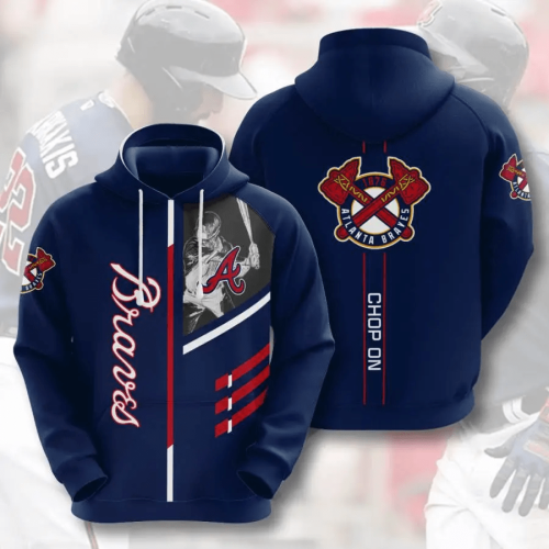 Atlanta Braves MLB Baseball 3D AOP Hoodie – All Over Print Shirt