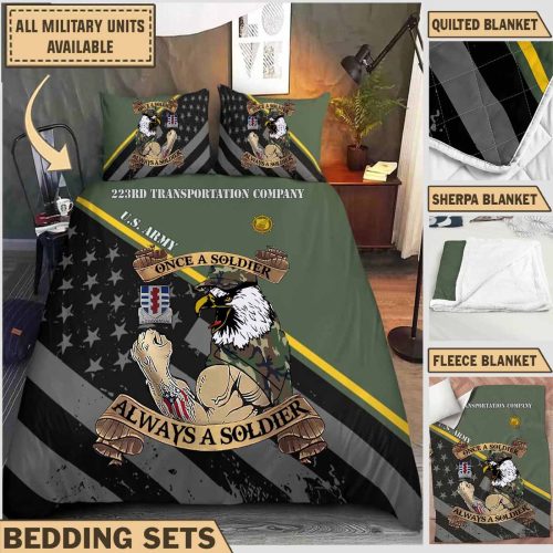 Transform Your Bedroom with the 223rd TRANS CO Transportation Company Bedding Collection