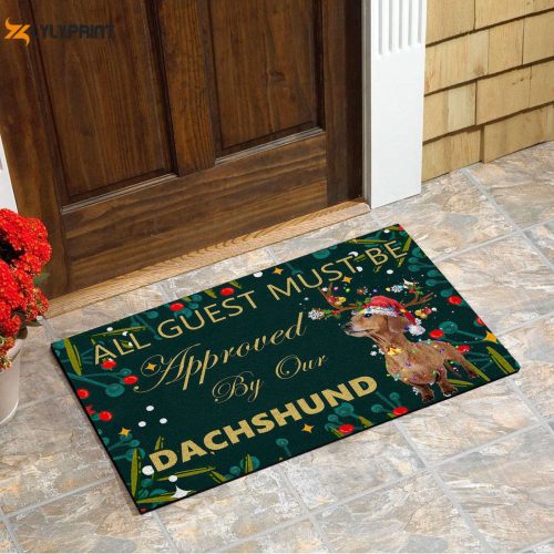 Dachshund Christmas Doormat: Funny Gift for Dog Lovers & Home Decor