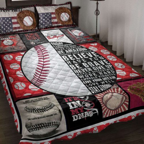 Baseball Quilt Set: Patchwork Ball Blanket with Pillowcases – Sports Bedding & Gifts