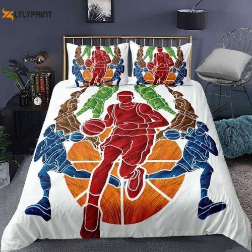 Vibrant Basketball Players Duvet Bedding Sets – Perfect Sports Lovers Gift