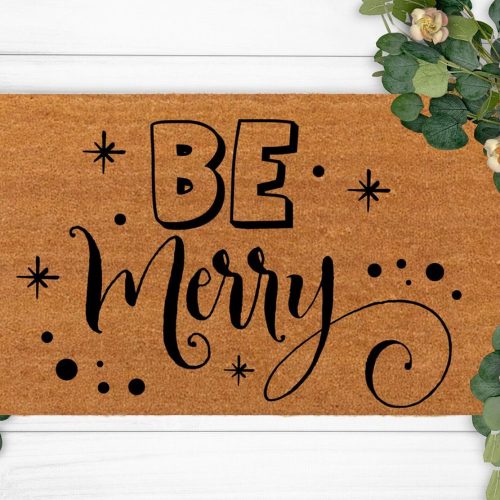 Be Merry with Funny Family Doormat: Last Name Housewarming Christmas & New Year Gift