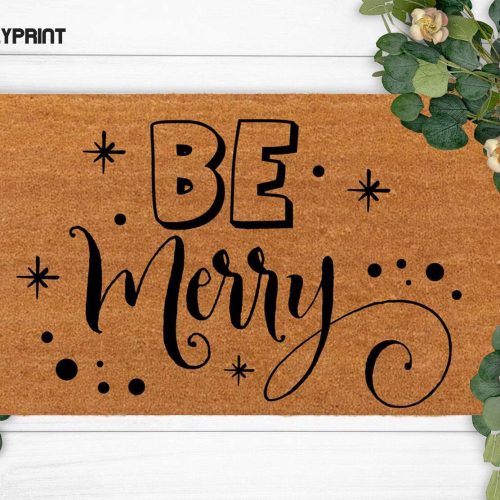 Be Merry with Funny Family Doormat: Last Name Housewarming Christmas & New Year Gift