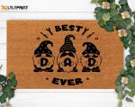Best Dad Ever Funny Doormat – Personalized Family Name Welcome Christmas & New Home Gift