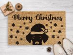Christmas Black Labrador Doormat: Perfect Dog Gift for Her Festive Christmas Decor & Welcome Mat Christmas Black Labrador Doormat: Perfect Dog Gift for Her Festive Christmas Decor & Welcome Mat