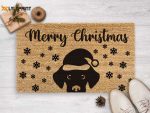 Christmas Black Labrador Doormat: Perfect Dog Gift for Her Festive Christmas Decor & Welcome Mat Christmas Black Labrador Doormat: Perfect Dog Gift for Her Festive Christmas Decor & Welcome Mat