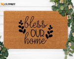 Bless Our Home-Welcome Doormat: Perfect Christmas & Wedding Gift – Cute Home Decoration for Girlfriends Anniversary