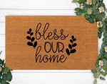 Bless Our Home-Welcome Doormat: Perfect Christmas & Wedding Gift – Cute Home Decoration for Girlfriends Anniversary