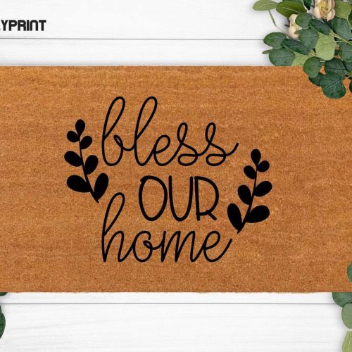Bless Our Home-Welcome Doormat: Perfect Christmas & Wedding Gift - Cute Home Decoration for Girlfriends Anniversary