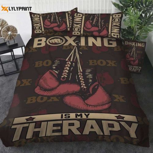 Boxing Is My Therapy Duvet Bedding Sets – Perfect Sports Lovers Gift