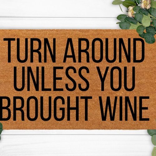 Custom Wine Welcome Doormat – Perfect Christmas Gift Wedding & Anniversary Decoration