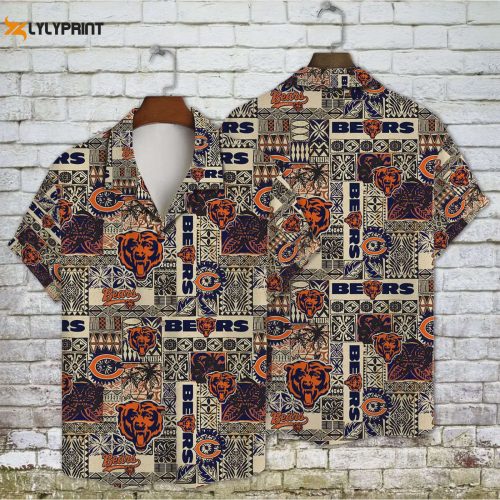 Chicago Bears 2023 AOP Hawaiian Shirt V4 - Official NFL Gear