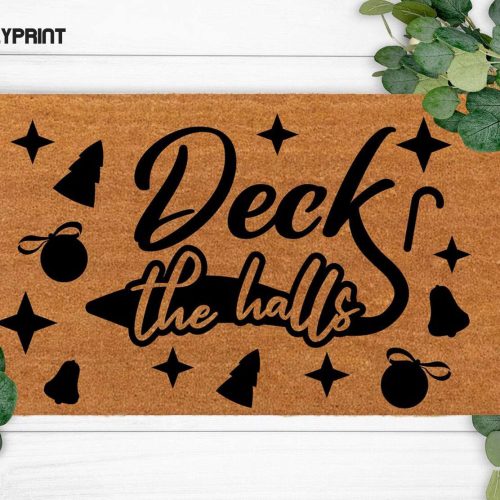 Chilasport Christmas Custom Doormat - Cute Family Name Present for Housewarming Gift for Her & Him