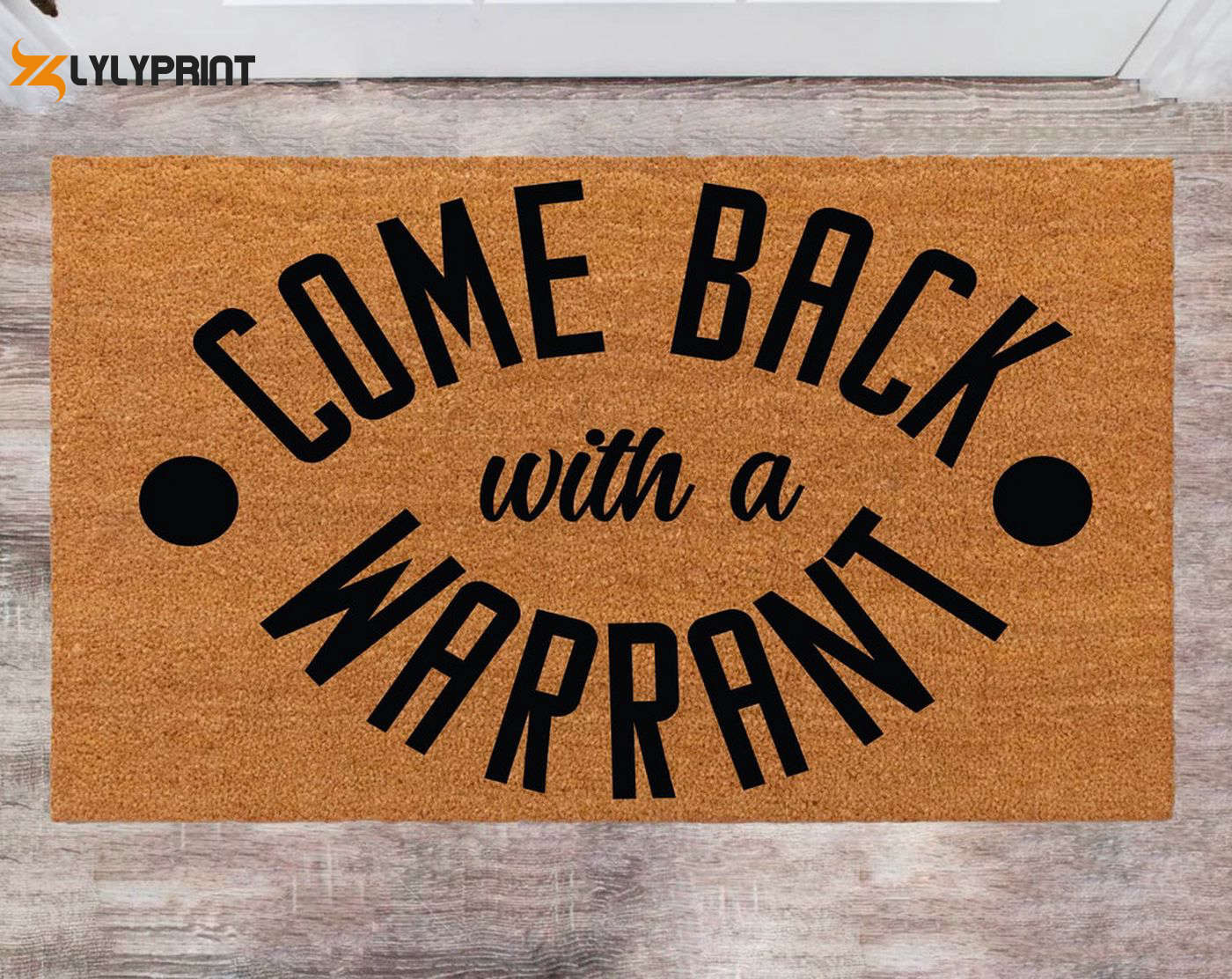 Chilasport Custom Doormat: Come Back With a Warrant Personalized Family Name Rug – Perfect Christmas Gift Monogram Porch Decor Chilasport Custom Doormat: Come Back With a Warrant Personalized Family Name Rug – Perfect Christmas Gift Monogram Porch Decor