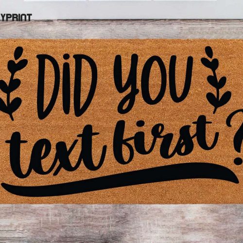 Chilasport – Personalized Doormat: Text First Cute Family Name Rug Christmas Gift