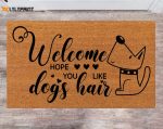 Chilasport: Personalized Last Name Doormat – Perfect Wedding Gift & Christmas Decoration Ideal for Dog Lovers – Family Rug for Porch Decor