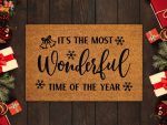 Christmas Doormat: The Most Wonderful Time Coir Mat Funny & Festive Front Door Welcome Mats Christmas Doormat: The Most Wonderful Time Coir Mat Funny & Festive Front Door Welcome Mats