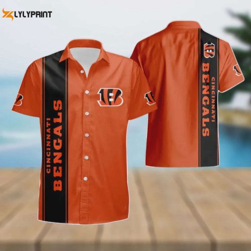 Cincinnati Bengals NFL Hawaiian Shirt: Colorful Football Apparel to Show Your Team Spirit