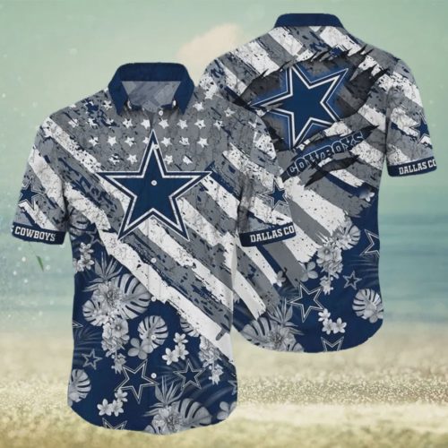 Dallas Cowboys American Flag Football Hawaiian Shirt – NFL Fan Gear