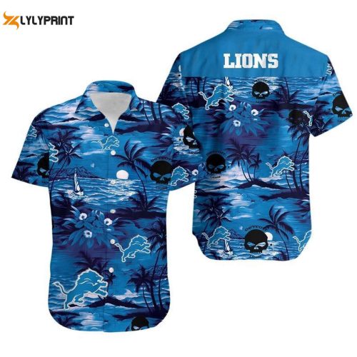 Premium Detroit Lions NFL Hawaiian Shirt Gift for Sports Lovers - Men s Football Apparel