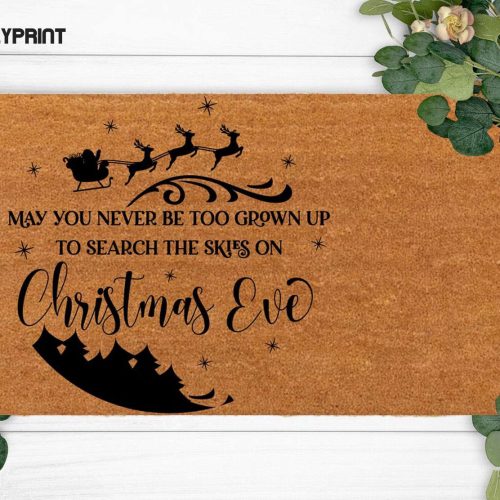 Funny Christmas Rug - Personalized Family Name Doormat - Perfect Holiday Gift for Housewarming & New Home Decoration