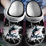 Step up your game with Hot Miami Marlins Black-White Crocs Shoes – MLB Team Clog Shoes
