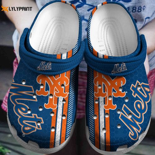 Step Out in Style with MLB New York Mets Blue Crocs Clog Shoes – Shop Now!