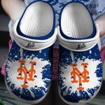 Shop Hot MLB Team New York Mets White – Blue Crocs Shoes: Stylish Clog Shoes