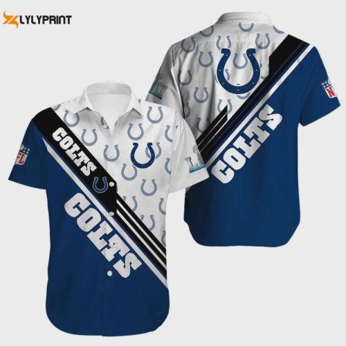 Stylish Indianapolis Colts Football Logo Hawaiian Shirt V1 - Show Your Team Spirit!