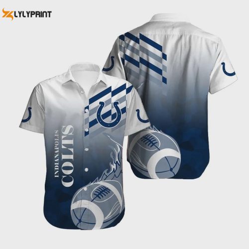 Show Your Team Spirit with Indianapolis Colts Football Logo Hawaiian Shirt V2