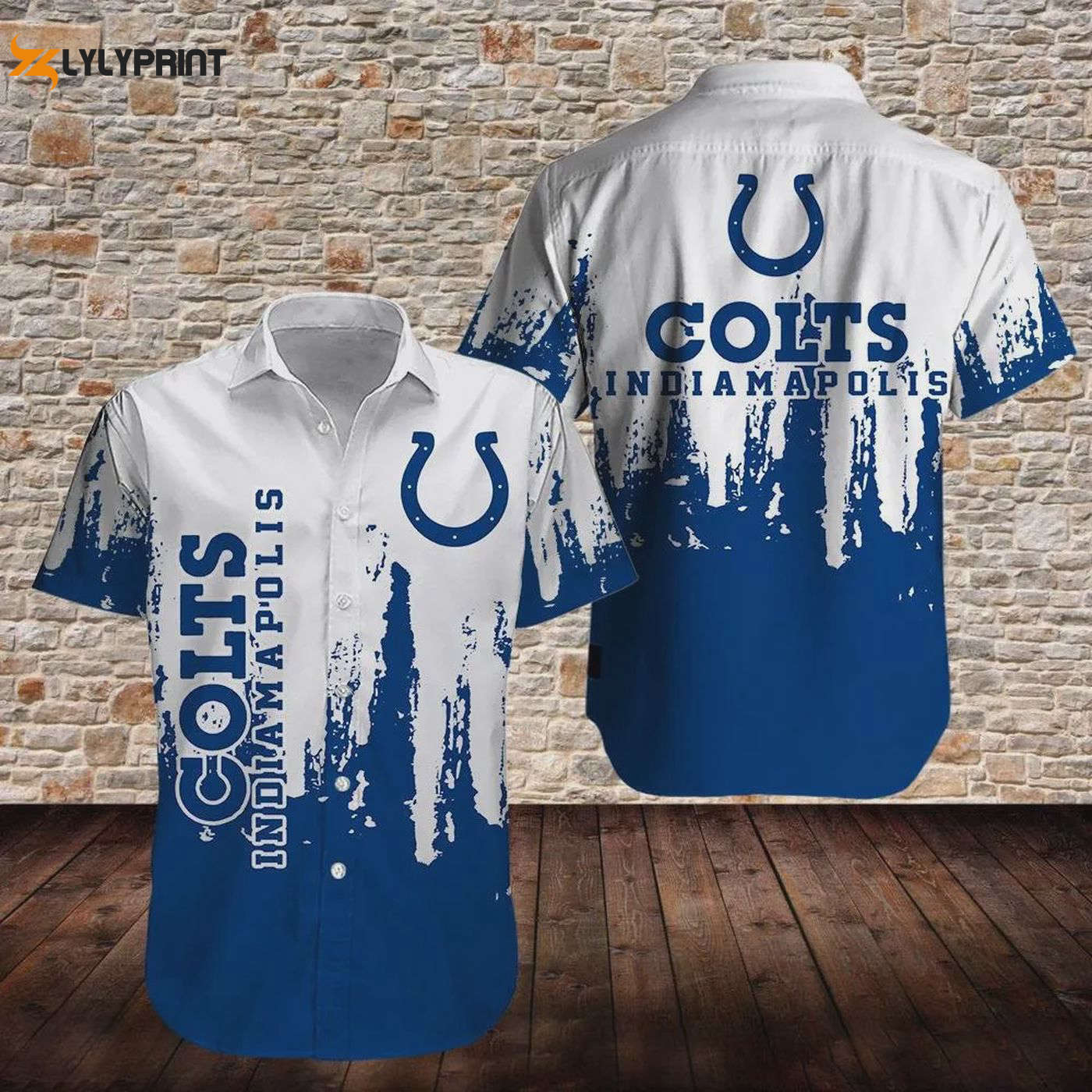 Score Big with the Indianapolis Colts Hawaiian Shirt: Football Magic Pattern for True Fans! Score Big with the Indianapolis Colts Hawaiian Shirt: Football Magic Pattern for True Fans!