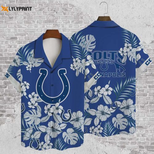 Get Game-Ready with Indianapolis Colts 2023 AOP Hawaiian Shirt - NFL Official Merchandise