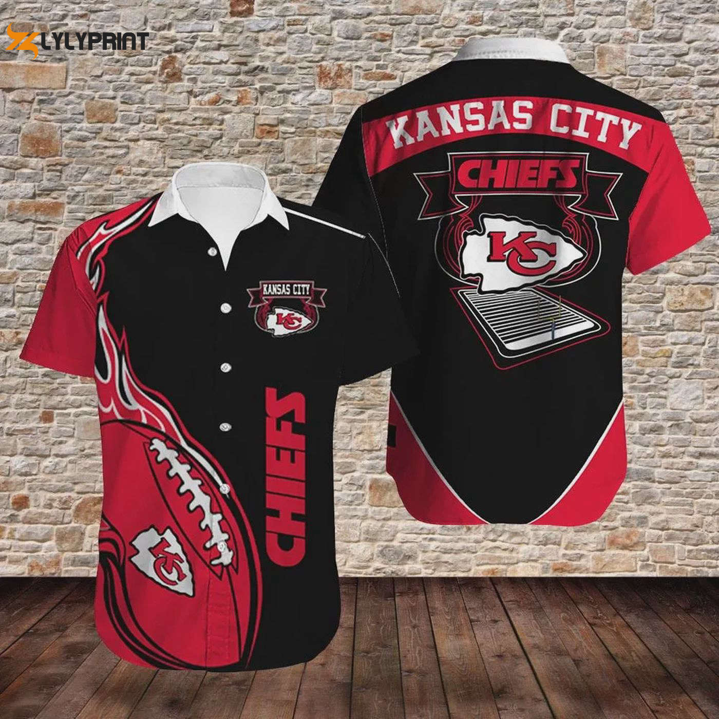 Score Big with our Kansas City Chiefs Hawaiian Shirt – Football Pattern! Score Big with our Kansas City Chiefs Hawaiian Shirt – Football Pattern!