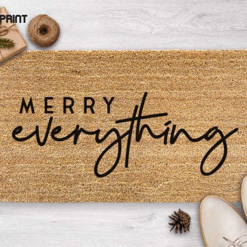 Merry Everything Christmas Doormat: Festive Holiday Season Decor & Housewarming Gift