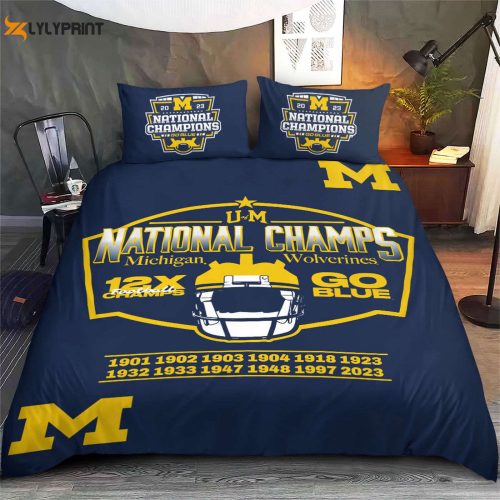 Score Big with Michigan Wolverines Football Bedding Set – TANTN 4151!