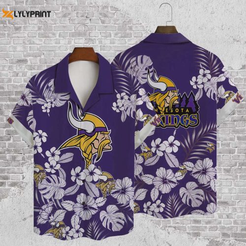 Get Game-Ready with Minnesota Vikings 2023 AOP Hawaiian Shirt V31 NFL Merch